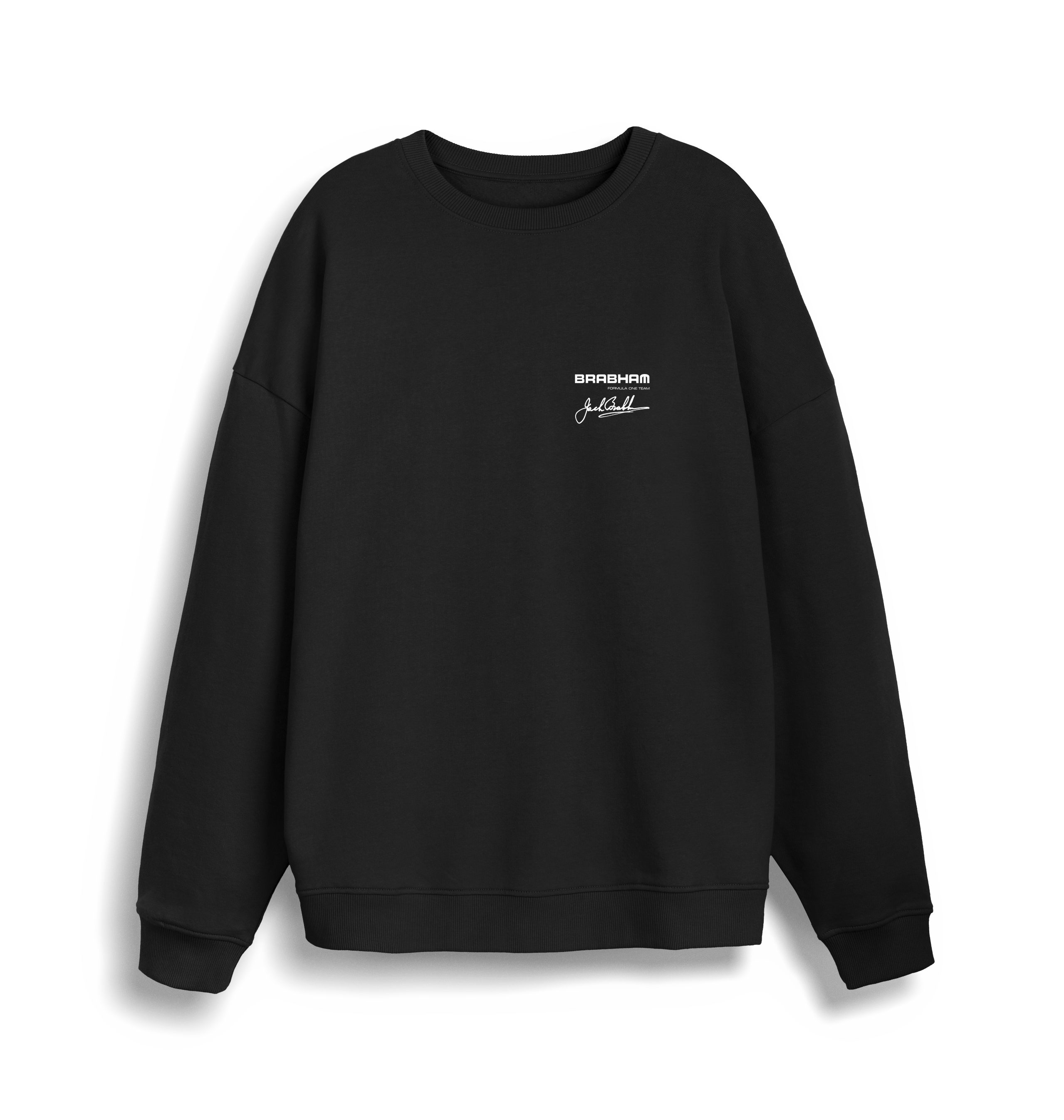 Black Printed Sweater Front