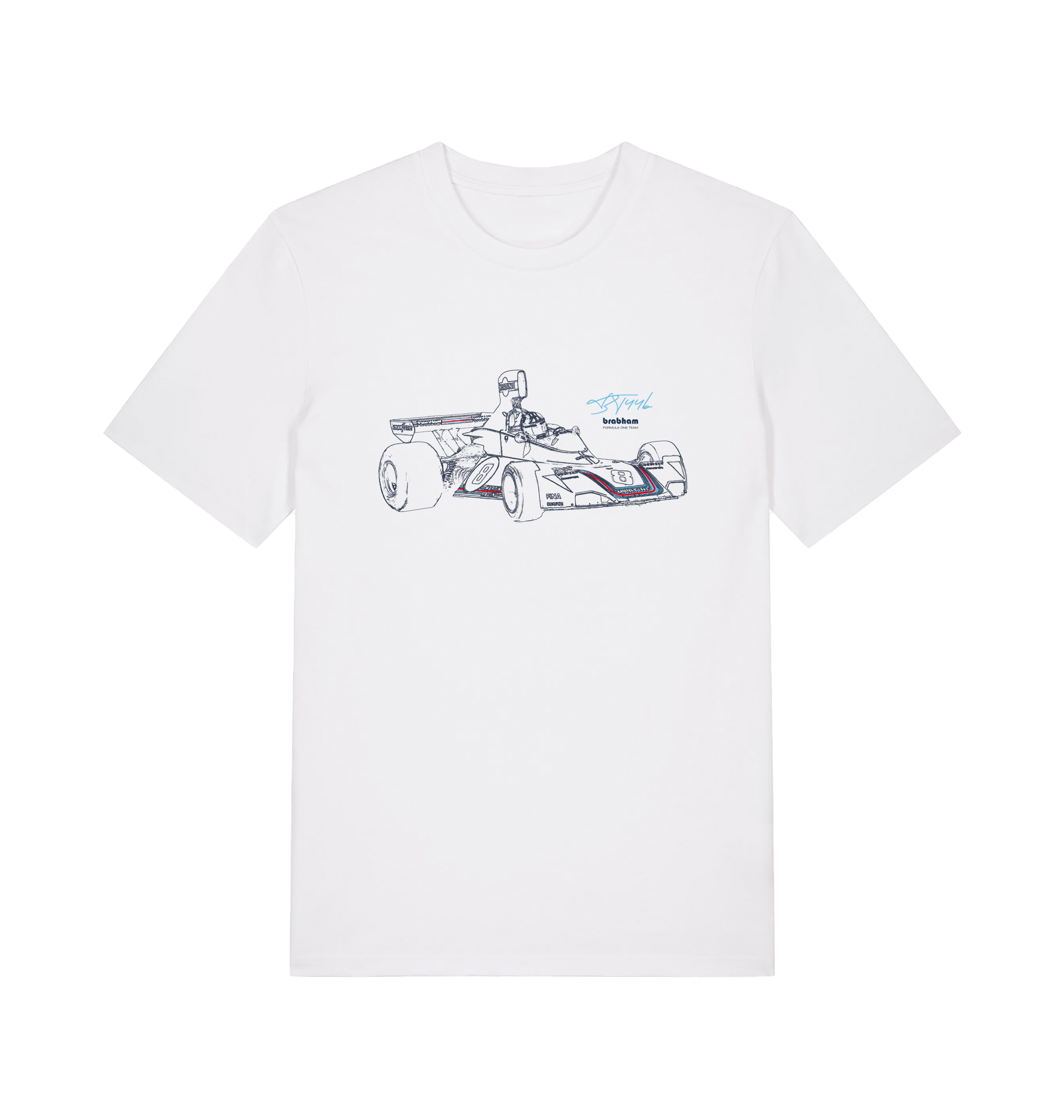 White Printed T-shirt Front