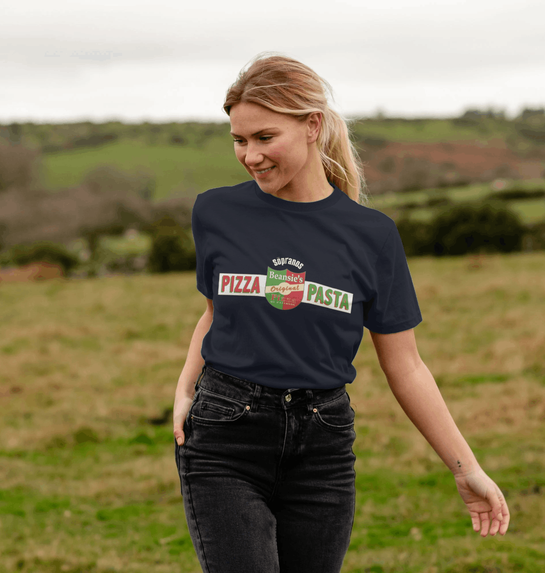Navy Blue Printed T-shirt